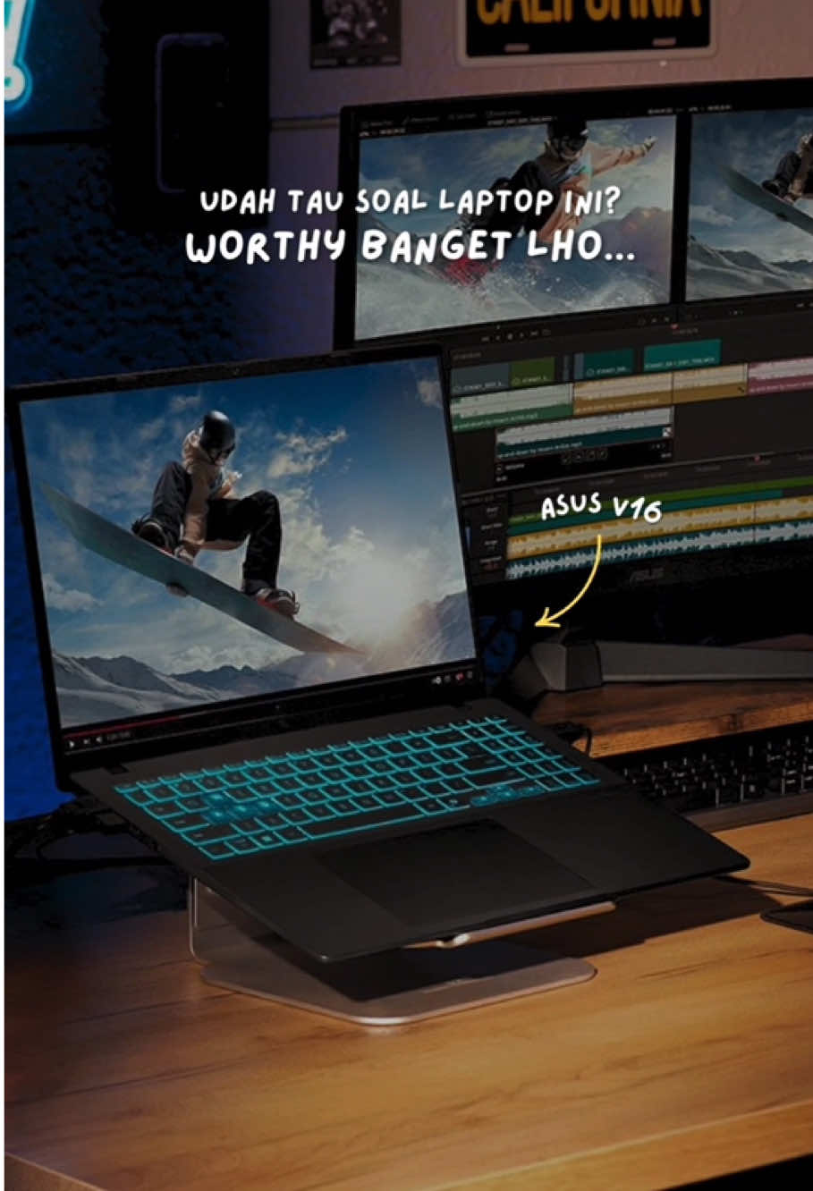 Siap-siap buat laptop ASUS Gaming V16 yang bakal bawa kamu ke level selanjutnya tanpa boros! Ditenagai Intel Core 5 210H, GPU RTX 4050, display 144Hz, 16GB DDR5, dan 512GB NVMe—performa ngebut yang tahan banting (military grade!) buat tiap battle kamu. Cek ASUS Store Indonesia #laptop #laptopgaming #asus 