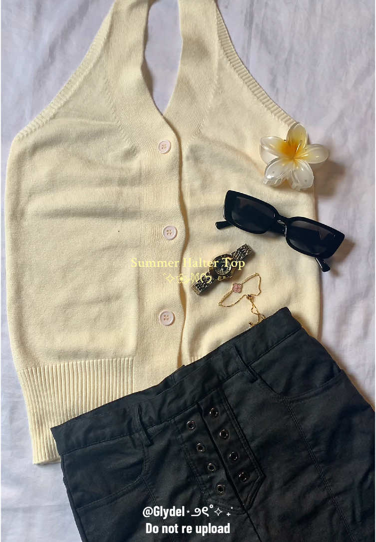 Ganda ng top nato🥹  #haltertop #buttondown #top #tops #sexytop #summertops #womensclothing #clothesforwomen #summervibes #clothes #fashion #fashiontok #outfitcheck #fitcheck #outfit #OOTD #outfitideas #trending #fyp #fy #foryou #viralvideo 