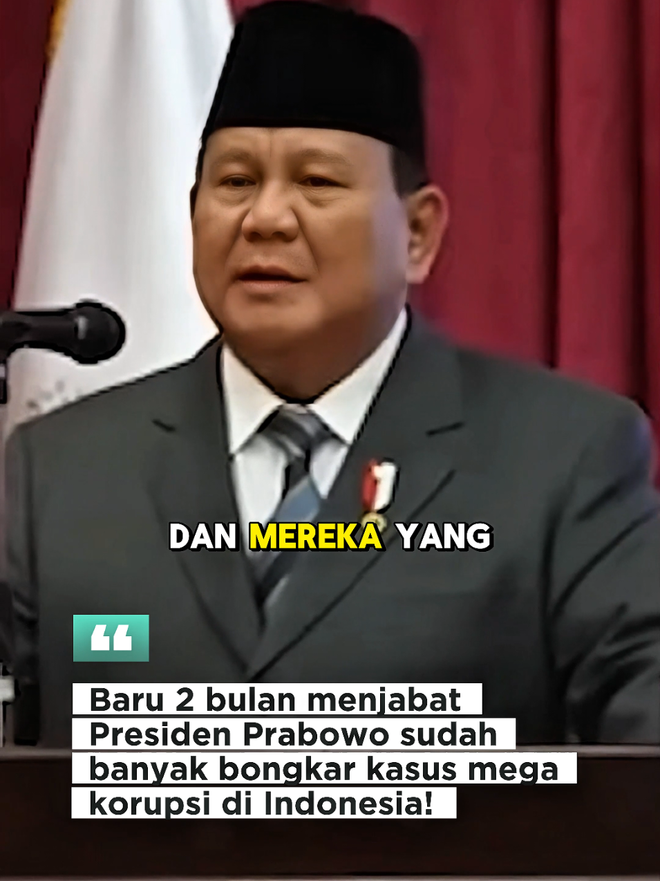 Baru 2 bulan menjabat, Presiden Prabowo sudah banyak bongkar kasus mega korupsi di Indonesia!  #Prabowo #prabowosubianto #viral #fyp #jj #korupsi 