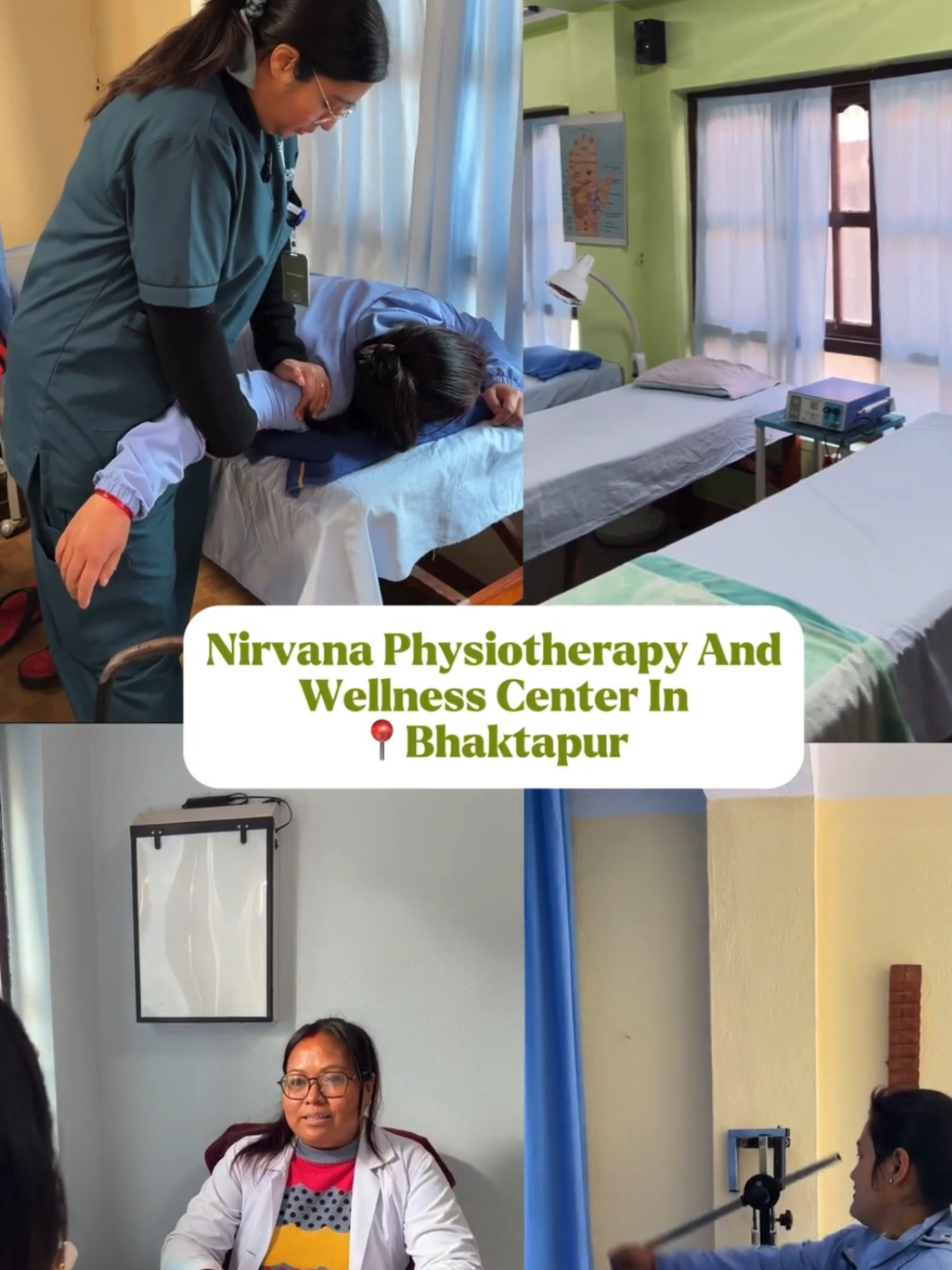 🌿 Nirvana Physiotherapy is now in Bhaktapur!  Offering personalized treatments for pain relief, mobility, and overall wellness. Experience expert care to get you back to living pain-free. Visit us today! हाम्रा सेवाहरू: Physiotherapy ( फिजियोथेरापी) Osteopathy (ओस्टियोपैथी) Naturopathy (नेचुरोप्याथी, प्राकृतिक चिकित्सा) Ayurveda Therapy (आयुर्वेद चिकित्सा) हाम्रो ठेगानाहरू: 🌐 लाजिम्पाट, एभरेष्ट बैंकको छेउमा  📞 ९८२०८१५३७४ 📌 https://maps.app.goo.gl/4eqxcW3kEc6mkP5CA?g_st=ic 🌐 बालांको, सूर्यविनायक-०६, भक्तपुर 📞 +९७७ ०१-६६२०२५० | ९७०५८१५३७४ 📌 https://maps.app.goo.gl/9urLexudE7tamtfB6 📧 info@npwc.com.np 🌐 https://www.npwc.com.np/ #Nirvanaphysiotherapy #ArkshGroup #PhysiotherapyAndWellnessCenter #Bestservices #painfreelife #certifiedtherapist #manualtherapytechniques #bestphysiotherapyservices #visitus #bookyourappointment #npwc #PhysiotherapyCare #NowInBhaktapur #PainRelief #MobilityImprovement #WellnessCare #fyp #foryoupage #trendingvideo #viralvideo