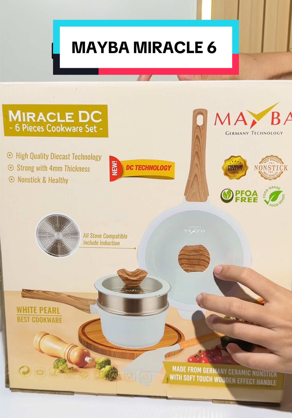 MAYBA MIRACLE DC 6 PCS Panci set lengkap bahan ceramic premium anti lengket PFOA free #mayba #event #promo #panciset #tiktokshop33superflashdeal #sale #ramadhansale #ramadhan2025 #fyp #kontenviral #trend #aesthetic  #panci #wajan #ceramic #miracle 