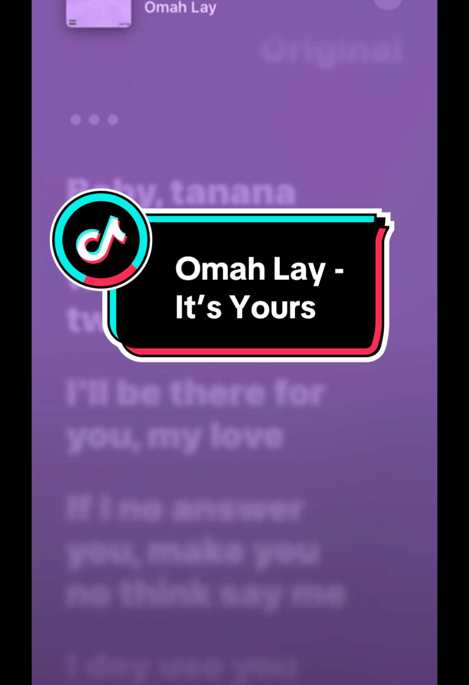 Omah Lay - It’s yours  @Omah Lay #fypシ゚ #fyp #trendingvideo #viral_video #viral_video #tik_tok #fypp #musiclyrics #capcut #fypviralシツ♡ #lyrics_songs #song #songs 