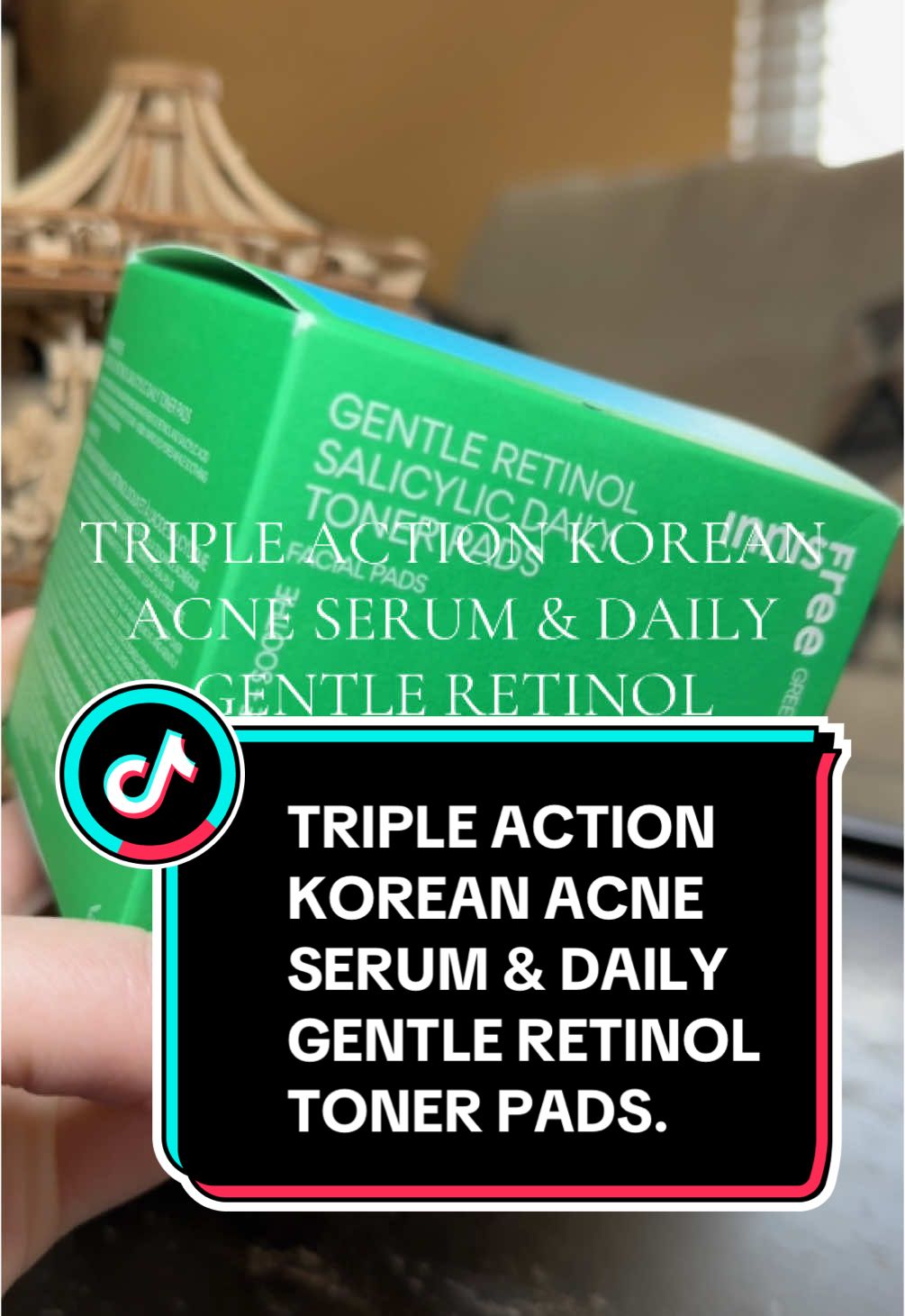 TRIPLE ACTION KOREAN ACNE SERUM & DAILY GENTLE RETINOL TONER PADS @Innisfree US #innisfree #skincare #kbeauty #over40 