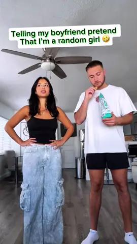 Telling my boyfriend pretend that I’m a random girl 🤣❤️ #scareprank #scarecam #fail #jumpscare #scary #scared #scaring #foryour #fypツ #funny #funnyvideos #prank #scaringpeople #funnyprankvideos #funnymoments #hahaha 