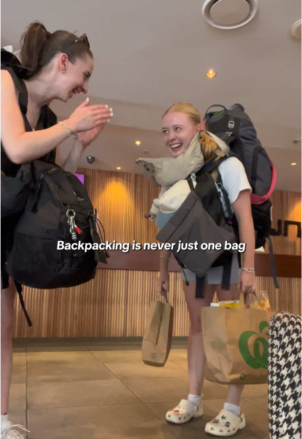 Reality of backpacking 😭😭 #backpacking #reality #funny #fyp #packing #overpacker 