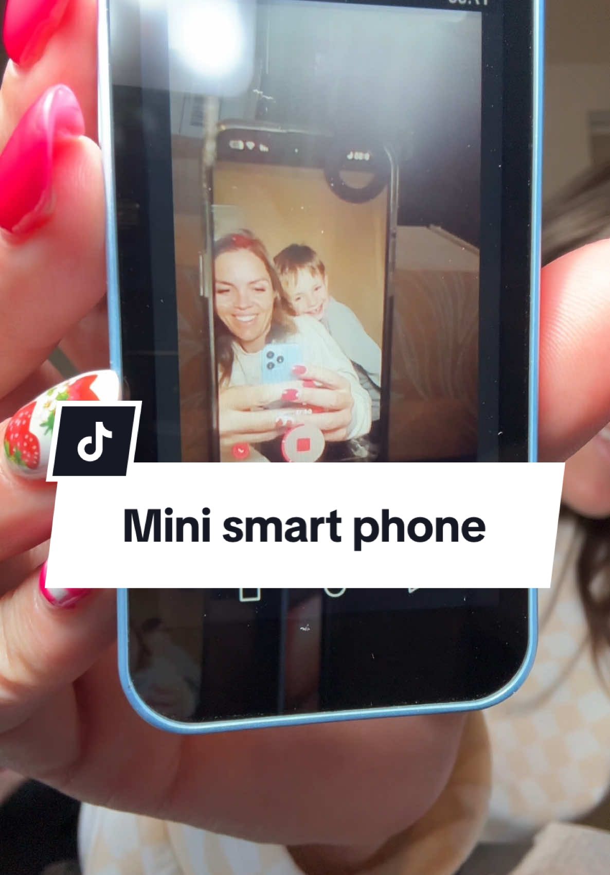 My son is so excited over this mini smart phone #MiniPhone #MiniSmartPhone #miniphonestiktokshop #fy #fyp 