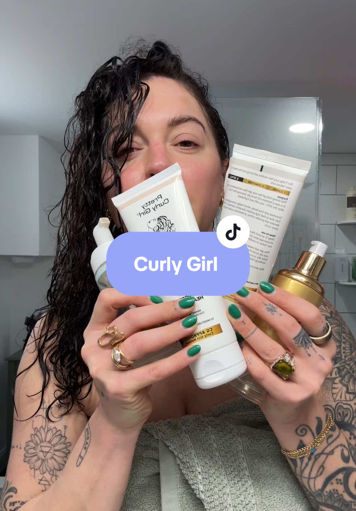 My curly girl routine with @Pretty Curly Girl Products #curly #curlyhair #curlyhairroutine #curlygirlmethod #curlygirl 