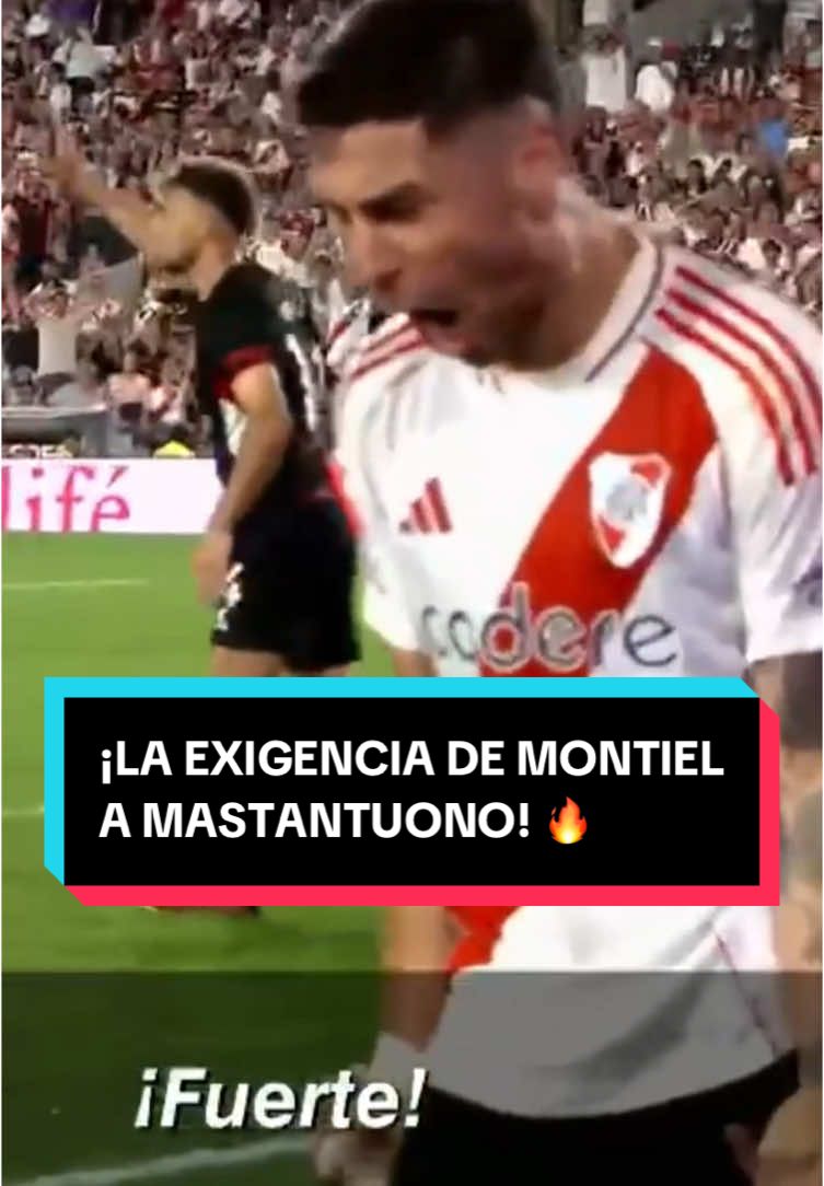 ¡FUERTE, LA P*** MADRE! 🤬 #Montiel, en modo referente en su vuelta a #River 🔥⚪️🔴 ▶️ Más 📺 #ESPNFútbol1 en #DisneyPlus #TikTokDeportes #Mastantuono #futbolargentino 