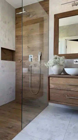 Wooden Style Bathroom: Minimalist Vibes in a Small Space 🪵🚿✨
 
 Who says a small bathroom can’t feel warm and spacious? With natural wood accents, sleek lines, and a minimalist approach, this bathroom feels like a tranquil retreat. The wooden elements bring in an earthy, calming vibe, while the simple design keeps everything clean and organized. Perfect for those who want to embrace nature-inspired minimalism in even the tiniest of spaces. Who else loves this combination of cozy warmth and modern simplicity? 💫
 
 #WoodenBathroom #MinimalistDesign #SmallBathroomInspo #NaturalVibes #CozySpaces #InteriorDesign #BathroomGoals #ModernMinimalism #FunctionalDesign #WoodenAccents