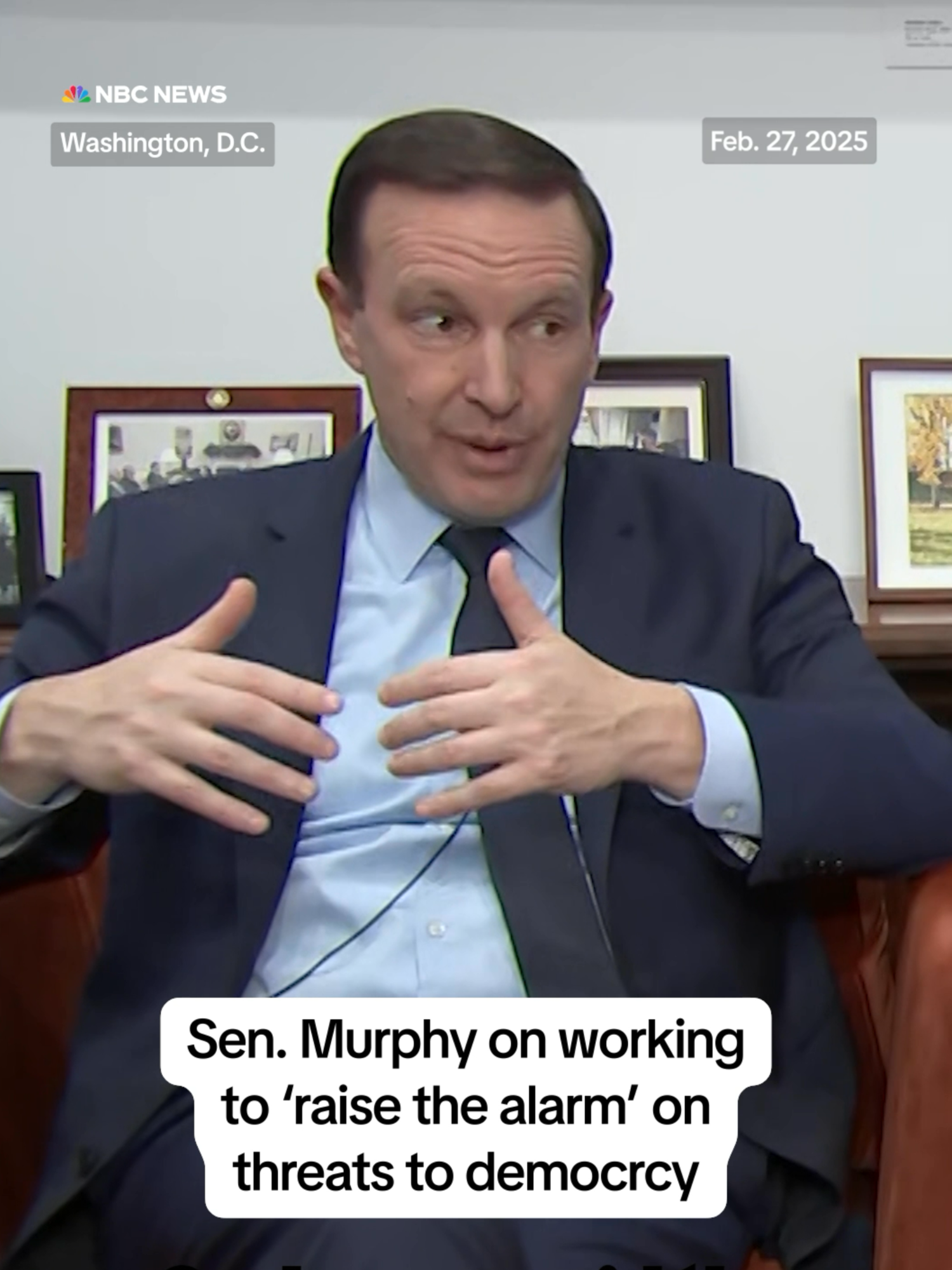 #Connecticut Senator Chris Murphy argues that his newfound push to oppose President Donald #Trump is imperative for #Democrats during an interview with NBC News.