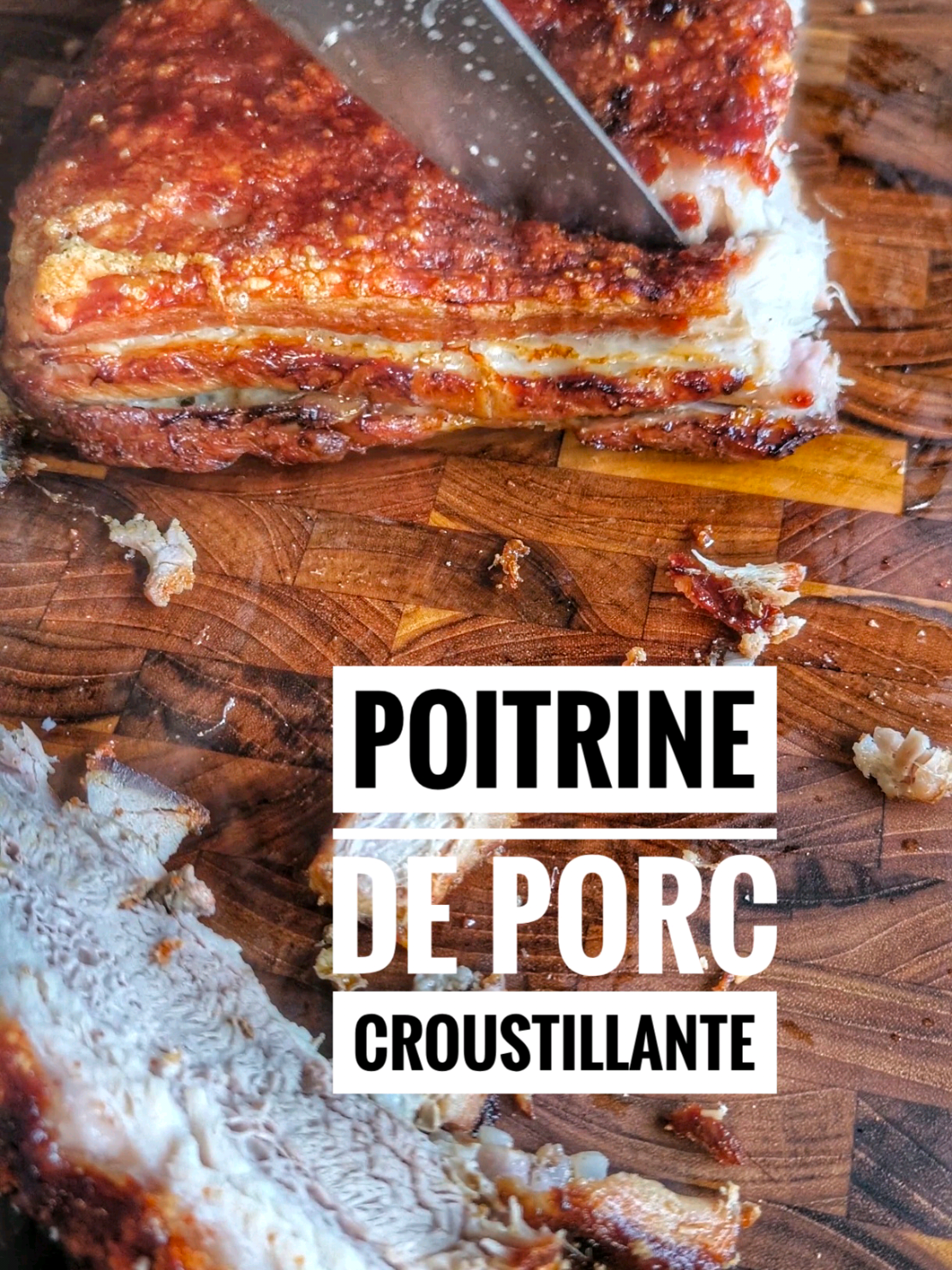 Pork-belly ou p0itrine de porc bien croustillante  Un banger 