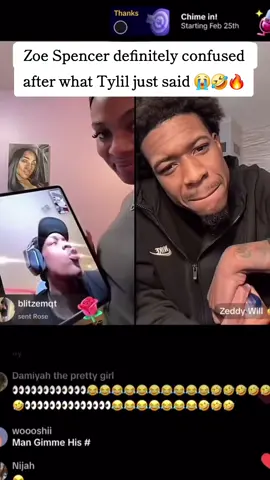 She just hang out the phone 🤣🤣 #zoespencer #zeddywill #tylil #kiss 