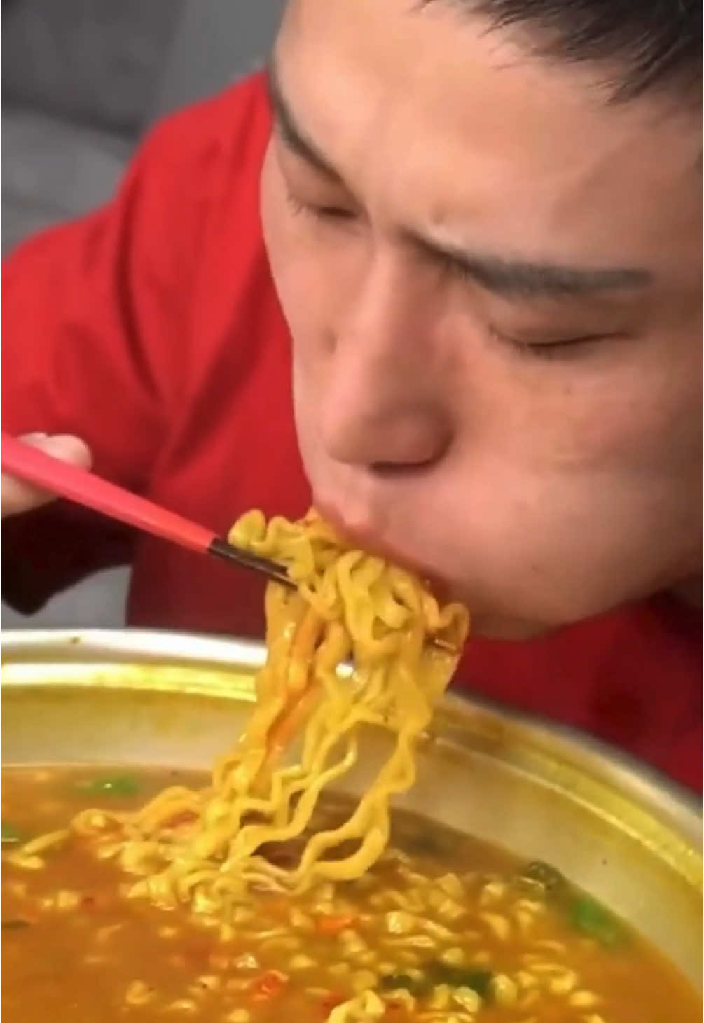 Hot noodles  🌶️🔥 #Mukbang #koreanfood #fyp 