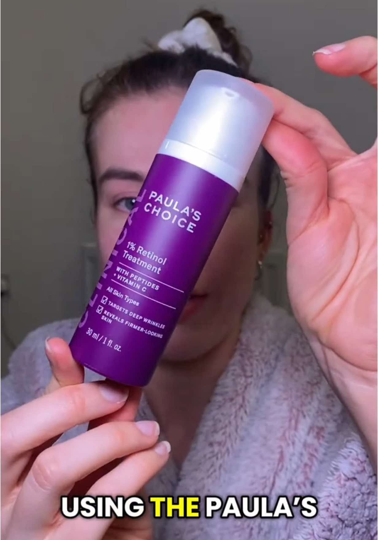Let’s talk about Retinoid! I’m using the @Paula’s Choice UK 1% retinol with peptides and vitamin C. My code is DUEL10-25WVS92LZQ for 10% off #paulaschoiceinsiders #antiaging #retinolskincare ps my skin is red cause I had just coke back from sauna and showered xx