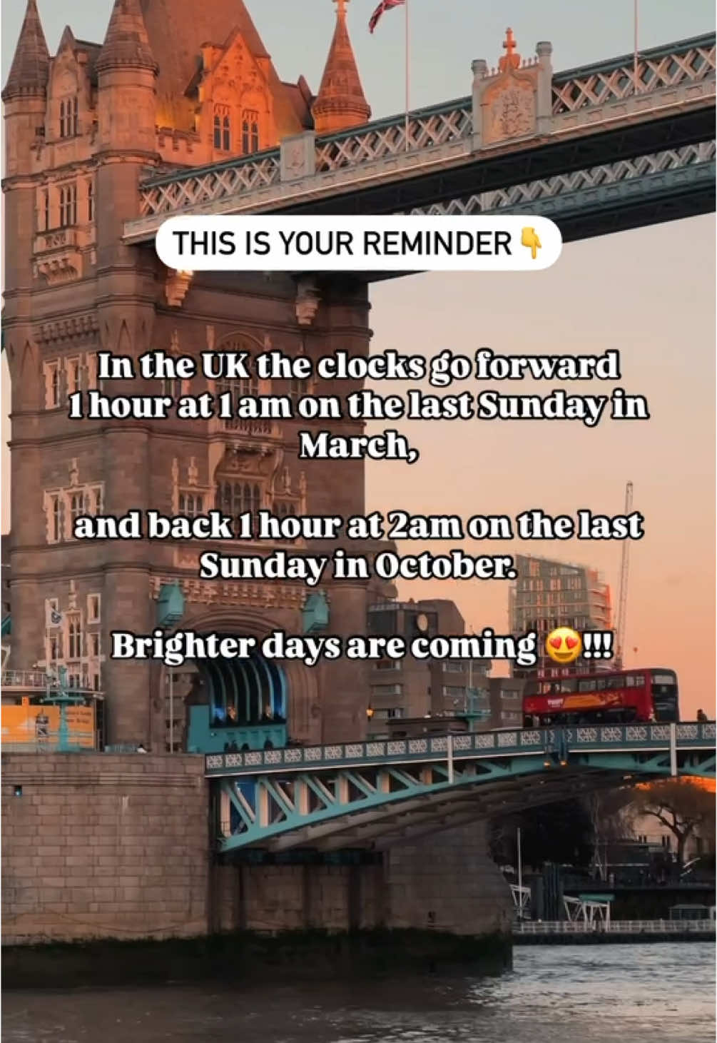 🔔Reminder: The last Sunday of March means daylight saving time is here! ⏳✨ Clocks spring forward at 1 AM on March 30th bringing back 7 PM sunsets and longer, golden evenings!  🌅 Who’s ready for more daylight? ☀️ 📌 Save & share with someone you’d love to enjoy summer in London with! ☀️✨ Comment ‘FREE’ to get my London Free Guide, packed with 50 free things to do, hidden gems, restaurants, day trips, and more! 😍🇬🇧 Follow @gunjansoodofficial for London free guides, itinerary and things to do 😍 Visit London • Sunsets in London • Summer time in London • Explore UK • London travellers • day trips from London • Day light savings in London • Things to do in London