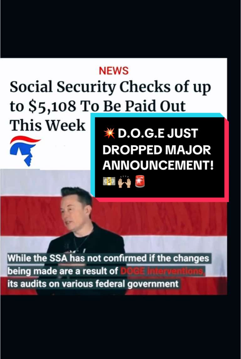 💥 BIG NEWS: D.O.G.E TO CUT CHECKS THIS WEEK! 💵 🙌🏼 Are YOU ready for a cash influx? Get ready for $DOGE to start sending out checks this week! 🔥💰 Could this be the financial boost we all need? 💯 	•	Who’s getting paid? 	•	What’s the catch? 	•	Is this the future of American finance? 🇺🇸💥 💬 Comment below: How would YOU spend your check? 👇 #MAGA #ElonMusk #DOGE #USA #StimulusCheck  #MoneyMoves #Truth #AmericaFirst #FYP #ViralVideo #WeThePeople #USA🇺🇸 #Taxpayer #Stimulus #CashFlow #FutureOfMoney #ViralNews #BreakingNews