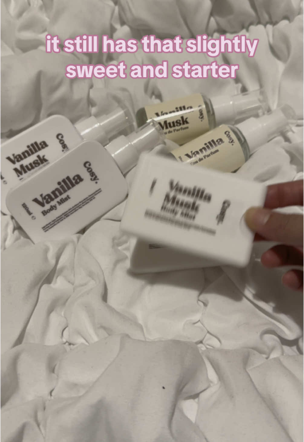 Replying to @Beth Gill622 Do you prefer sweet or musk? Our Vanillas are very different but they do make a good combo 🤍 #bodyspray #bodymist #vanilla #vanillaperfume 