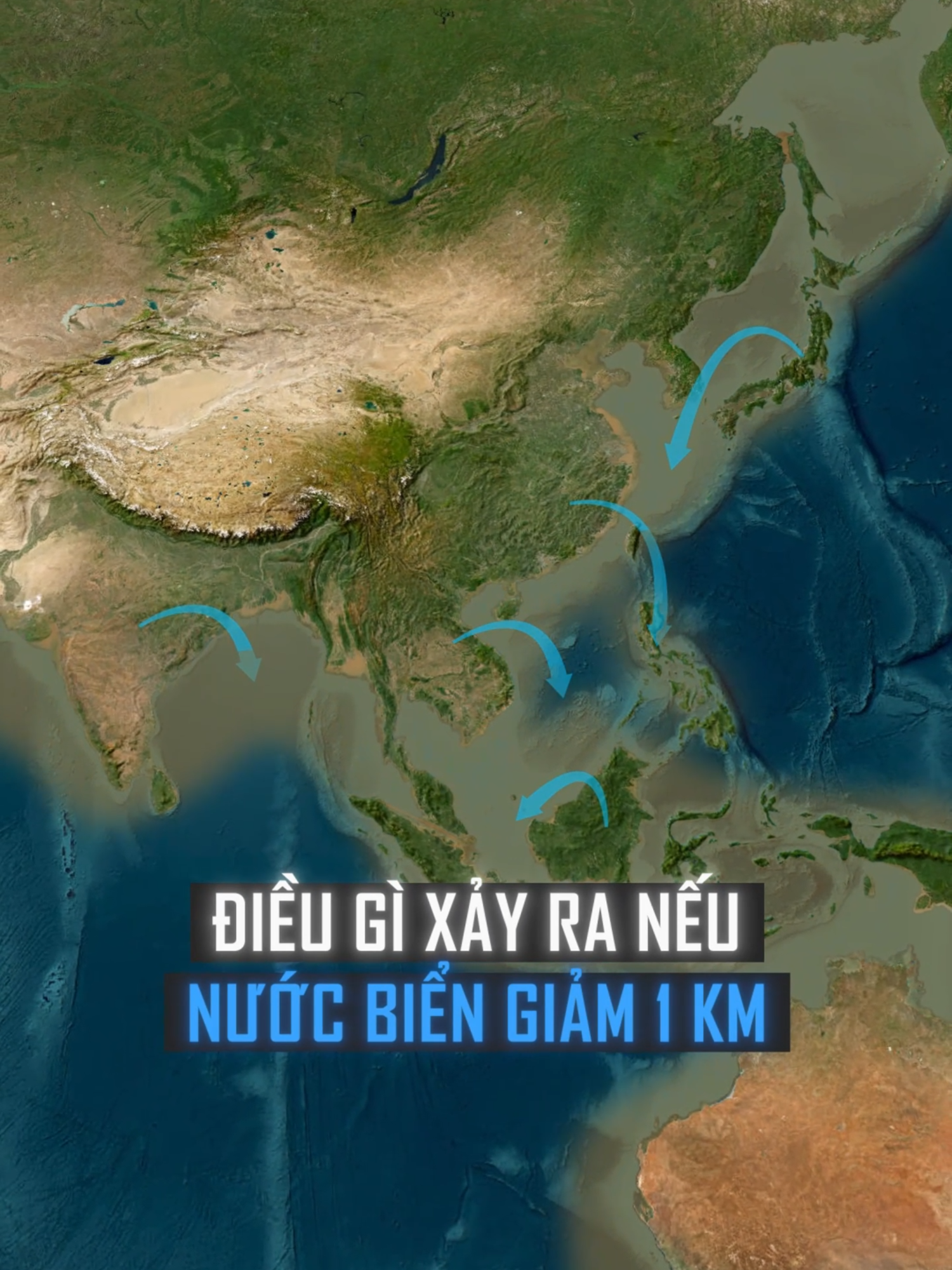 Nếu mực nước biển giảm 1km thì điều gì xảy ra? #namdaykhamphathegioi #namday #geography #xuhuong2025 #xuhuong2024 #sapnhaptinhthanh