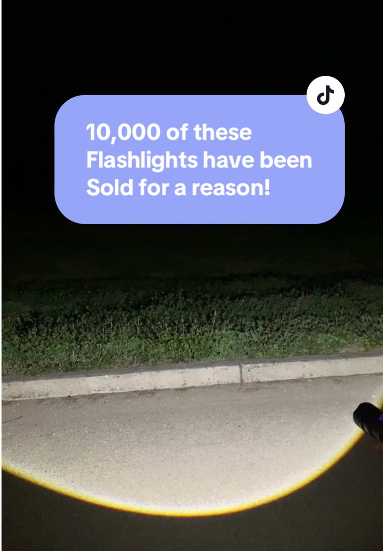 Brightest flashlight we have! #flashlight #ledflashlight #bright #nighttime #light #outdoor #giftsforhim #huntingtiktok #camping #giftguide #ttsdelightnow #tiktokshopcreatorpicks 