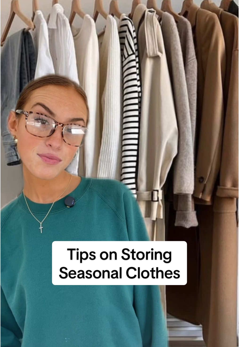 Who’s ready to put those big winter jackets away?🙋🏻‍♀️  Save for later!  #spring #cleaning #organize #organization #springtime #clothes #winter #storage #greenscreen 