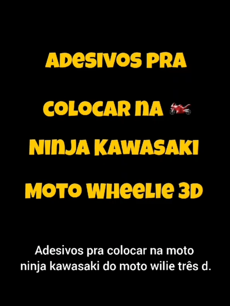 Adesivos para Moto Ninja Kawasaki no Moto Wheelie 3D! 🚀🔥  #motowheelie3d  #kawasakininja  #motorcyclestickers  #newstickers  #motorcycles  #motowheelie  #gaming  #moto  #stickers  #gamingcommunity  #KawasakiNinja  #PersonalizaçãoDeMotos  #AdesivosDeMoto  #JogosDeMoto  #ManobrasRadicais  #MotoGP  #Motociclismo  #GameplayDeMoto  #CustomizaçãoAutomotiva 