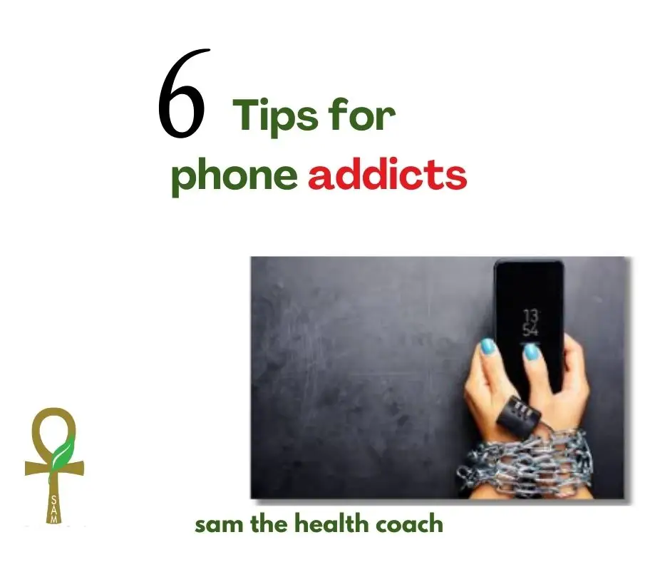 6 tips for phone addicts #samthehealthcoach #Healthcoaching #helathylifestyle #savepalastine #balancepoint #MentalHealth #SelfCare #addicts #phone #smartphone #table #socialmedia #phone_addict #phone_addiction 