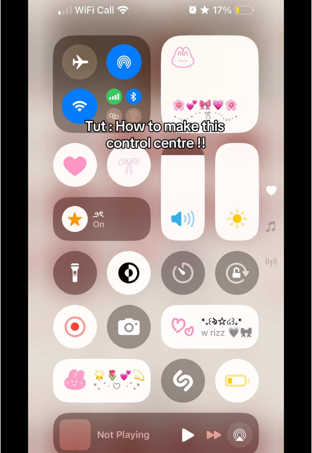 SINCE PEOPLE WANTED A TUT !!!                          #controlcentre#tutorial#cute#aesthetic#iphone#ios18 @Naomi@⋆˚࿔ juju 𝜗𝜚˚⋆ 💒 