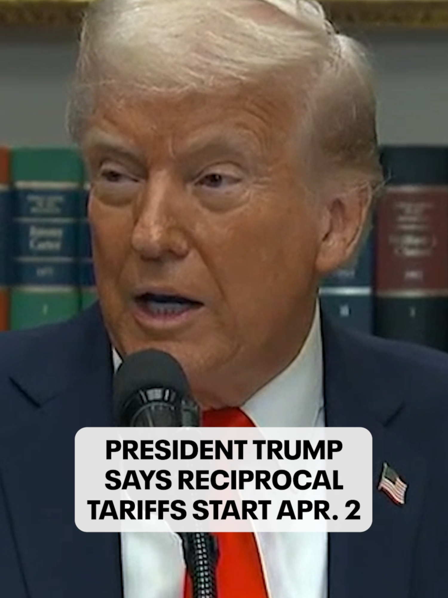 President Donald Trump said that tariffs will go on 