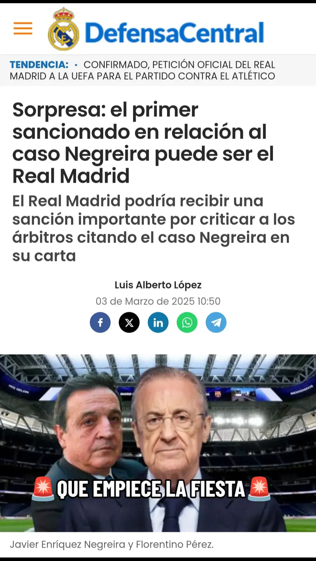 🚨QUE EMPIECE LA FIESTA🚨 #StopAcosoArbitralYa  @El Chiringuito TV @Real Madrid C.F. @REAL MADRID TV @fcbarcelona 