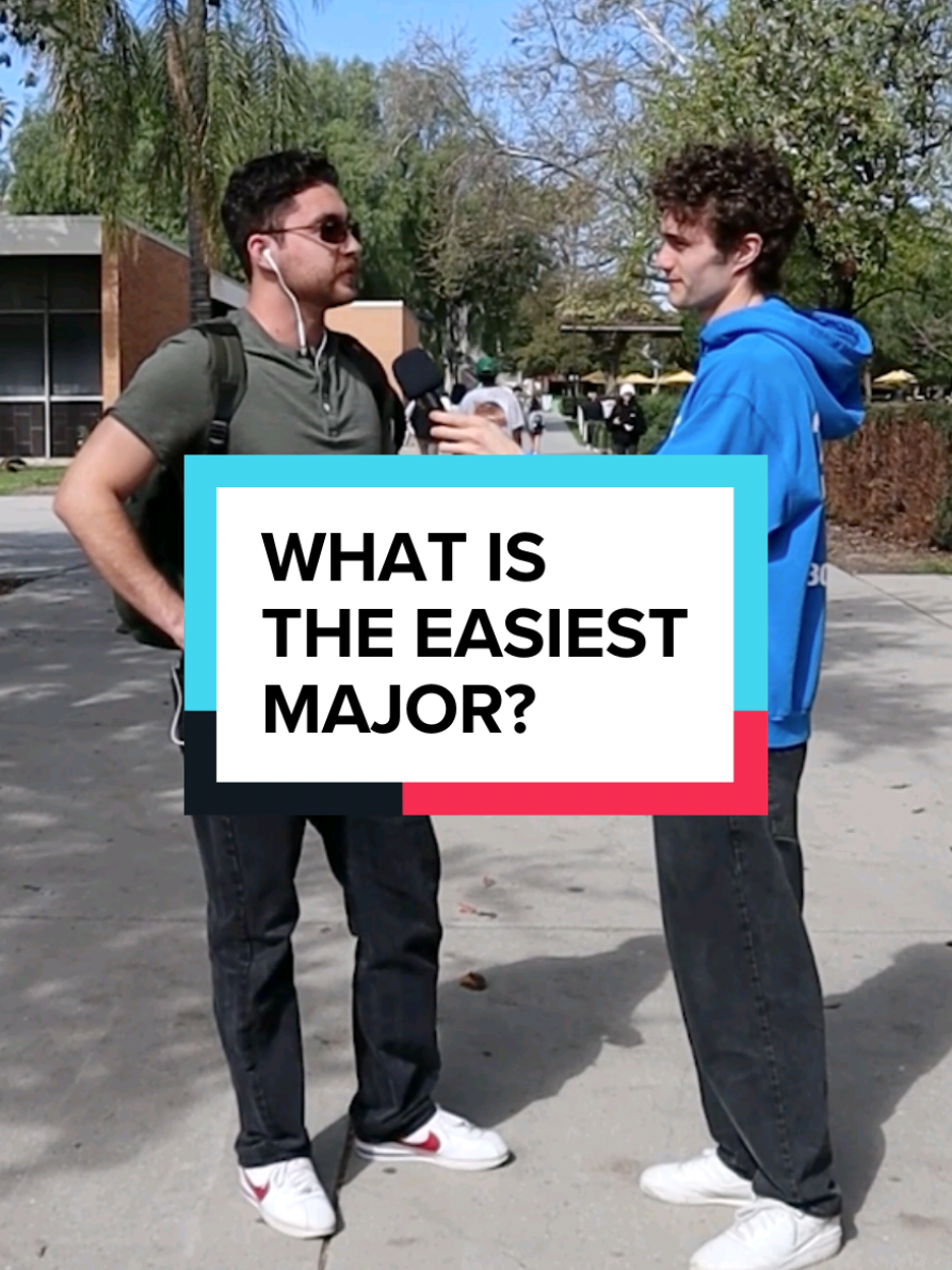 What is the Easiest Major? 🤔 #college #school #collegedegree #university #student #schoolinterview #academics #stem 