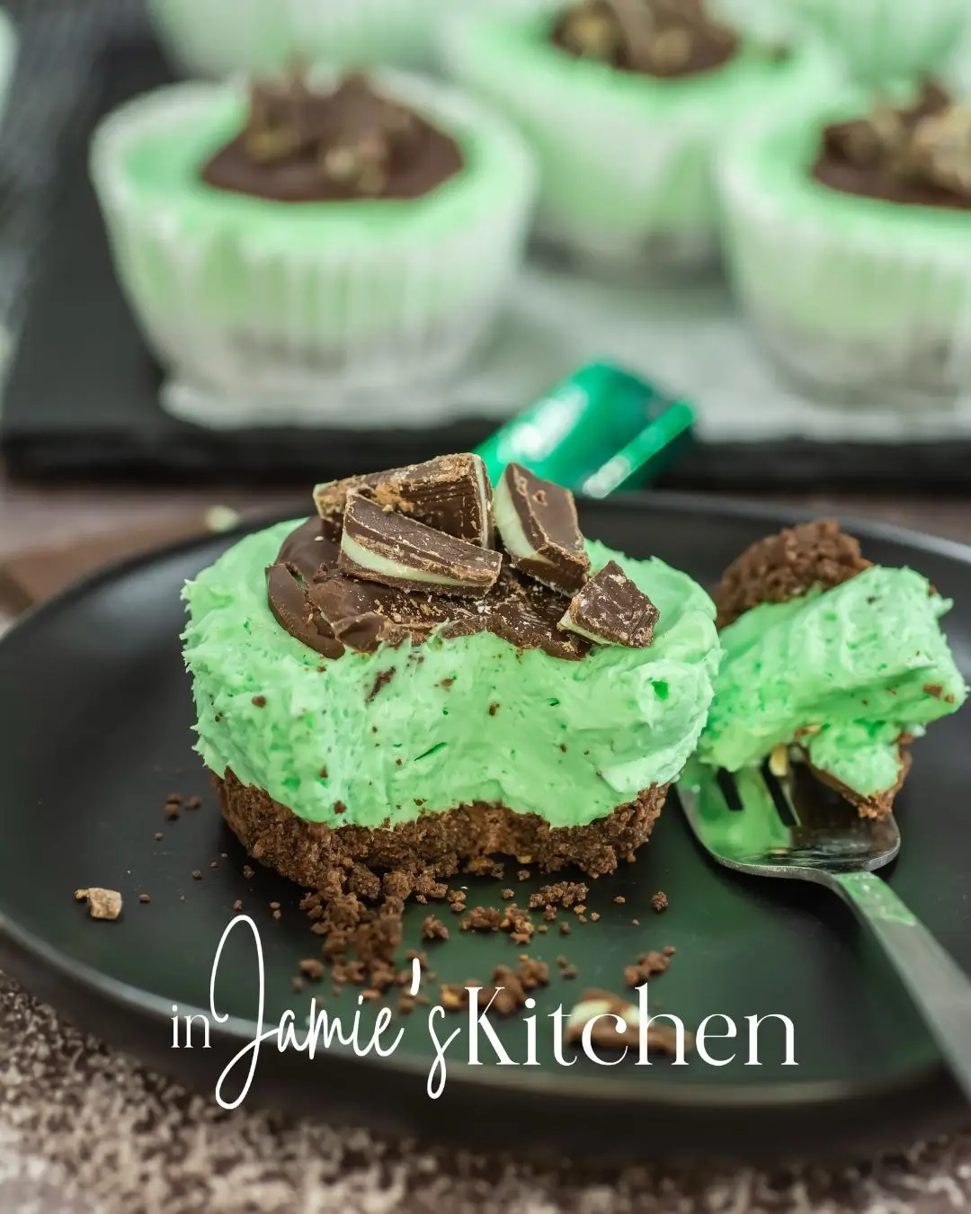 Need a no-bake dessert that’s insanely easy to make? These Mini Mint Cheesecakes are creamy, delicious, and require ZERO baking! 🍓✨ Perfect for St. Paddy's Day parties or a sweet treat at home. 🍀 Save for later and get the full recipe at www.injamieskitchen.com #EasyDesserts #NoBakeCheesecake