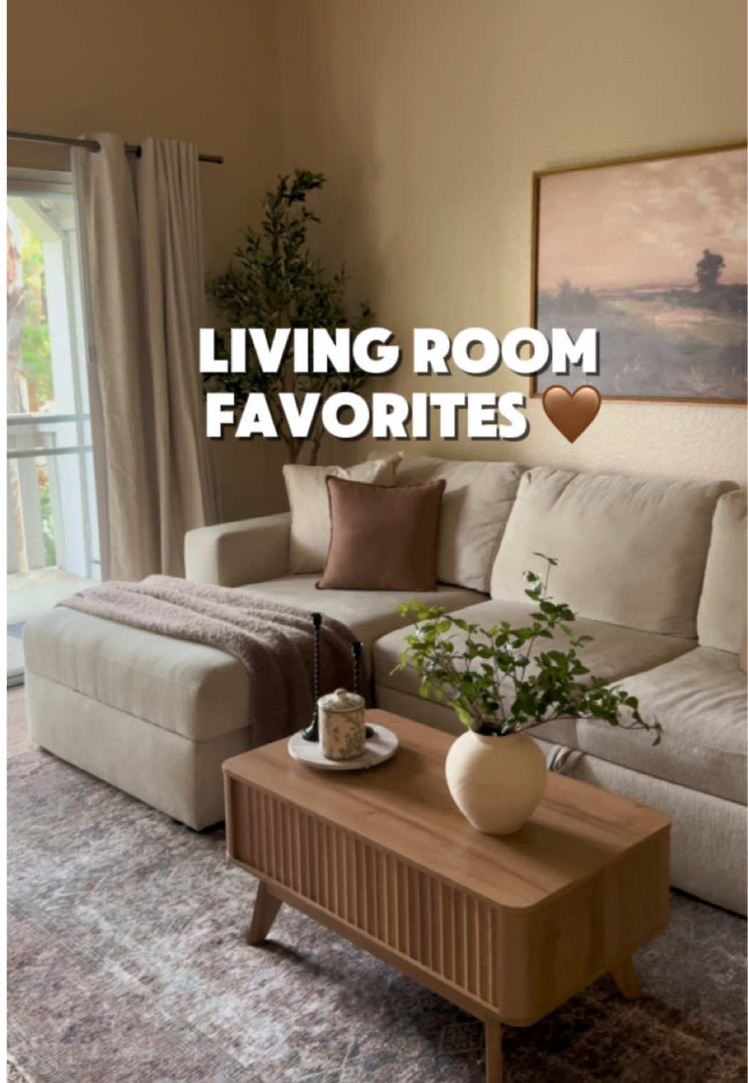 COUCH & COFFEE TABLE 🤎 #firstapartment #homefurniture #homedecor #livingroom #amazonfinds  Couch: @Living Spaces  Sebastian Cream White Beige Fabric 111” 2 Piece Convertible Futon Sleeper Sectional with Left Arm Facing Storage Chaise Coffee Table: @MopioInc @Amazon  Mopio Brooklyn Lift Top (Golden Oak) 