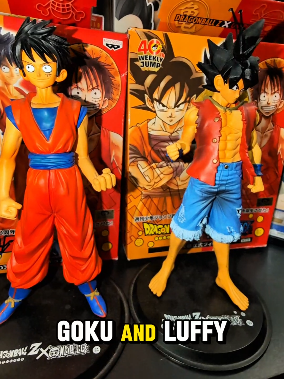 I grabbed these figures a couple years ago, and wanted to shine some light on them again 👐🏽👐🏽 The Goku x Luffy crossover figures were released by Banpresto to celebrate the 40th anniversary of Weekly Shonen Jump. These figures are part of the DX Assemblage series and feature Son Goku from Dragon Ball Z in Luffy's iconic style from One Piece. The collaboration was a special tribute to two of the most beloved characters in manga history, bringing together the worlds of Dragon Ball and One Piece in a unique and collectible way. The figures were released on December 31, 2008, and quickly became popular among fans of both series. They are highly sought after by collectors and are known for their detailed craftsmanship and high-quality design. The crossover figures capture the essence of both characters, making them a must-have for any fan of Shonen Jump. #banpresto #shonenjump #goku #luffy #animefan #dragonballz #onepiece #anime #banprestofigure 