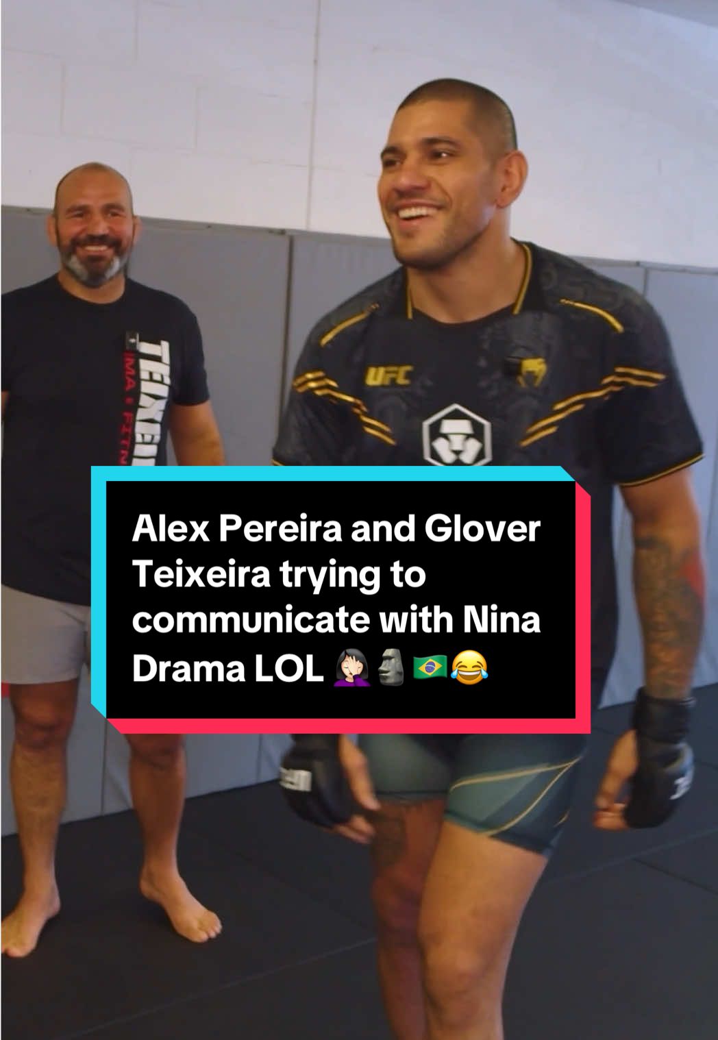 Alex Pereira and Glover Teixeira trying to communicate with Nina Drama LOL #UFC #alexpereira #poatan #chama #mma #ninadrama #kickboxing #boxing #muaythai #muaythaifighter #muaythaifighter #taekwondo #jiujitsu #brazilianjiujitsu #jiujitsugrappling #jiujitsulifestyle #wrestling #wrestlingtiktok #wrestlingtok #fit #Fitness #grappling #karate #shadowboxing 