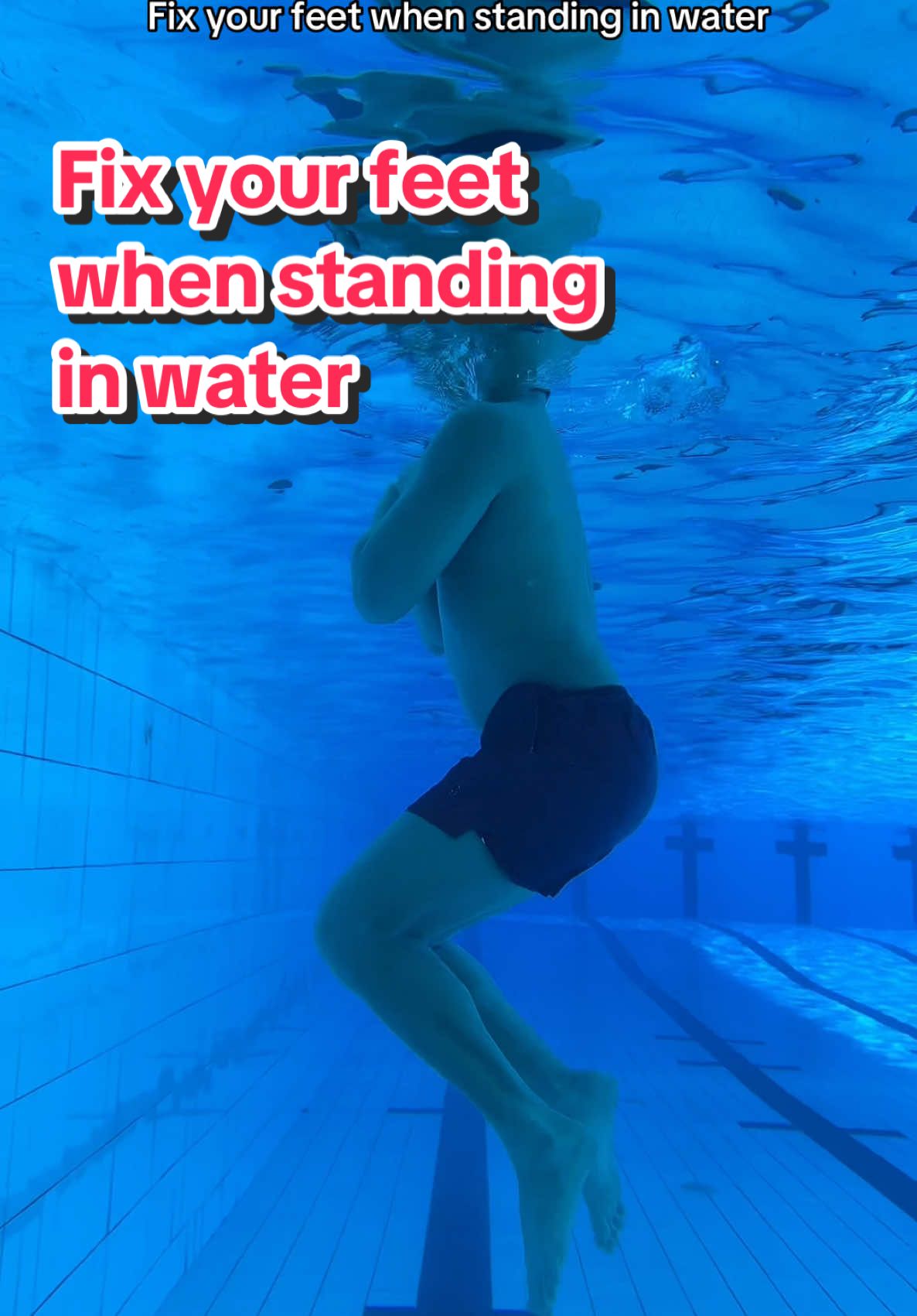 Fix your feet when standing in water #aljontv #swimmingtips 