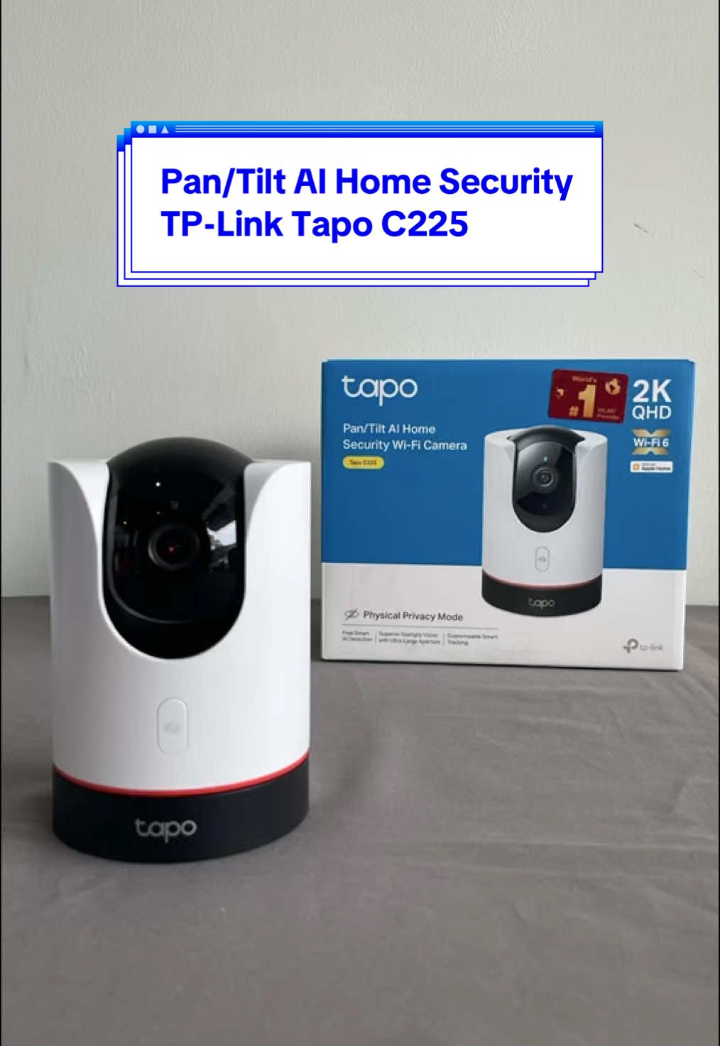 IP Camera TP-Link Tapo C225 Pan/Tilt AI Home Security Wi-Fi Camera 2K #TapoC225 #TPLINK #SmartSecurity #KameraKeamanan #CCTVWiFi #IPcamera #cctvcamera #IPcamerawifi #SmartHome #AITracking #2KQHD #NightVision #KeamananRumah #HomeSecurity #MegatronikDistributor #Megatronikyogya #MegatronikNetworkSystem 