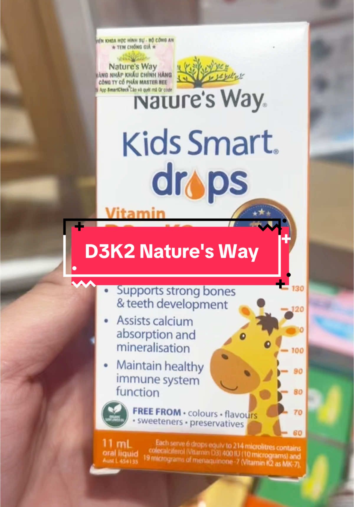 D3K2 thuần chay Nature's Way #baby #D3k2organic  #kidsmarts #mebimsua #tangchieucao 