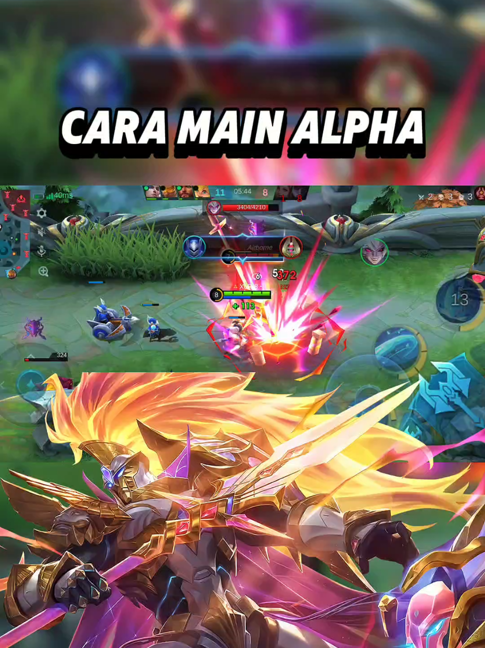 begini caranya bermain alpha #MLBBGoldenMonth #MLBBGetItFree #MLBB #mobilelegendsbangbang #fyp #viral 