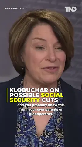 Democratic Senators spoke on their fears about cuts to Social Security. Read more by clicking the link in the bio. #klobuchar #socialsecurity #doge #elonmusk #donaldtrump #politics #news