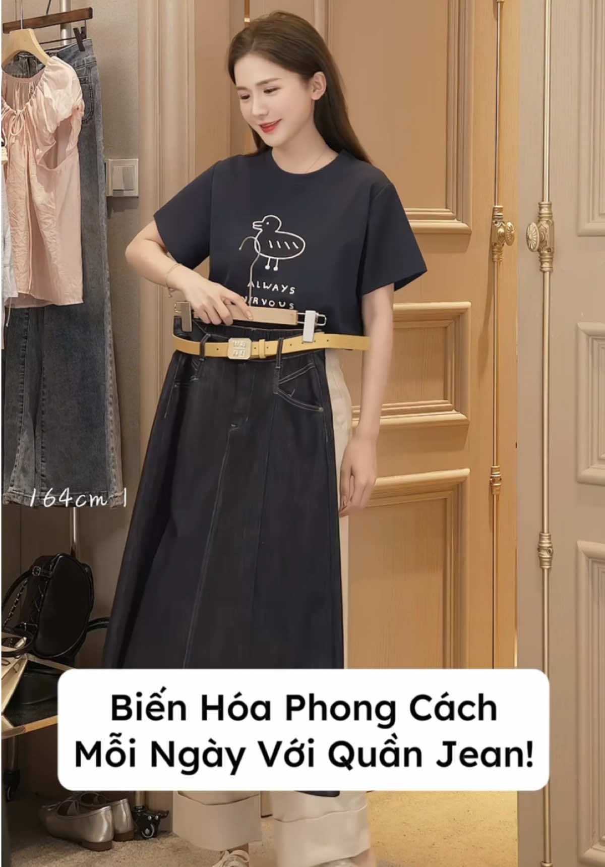 Biến hoá phong cách mỗi ngày với quần jeans #quanjeans #quannu #phoidoxinh #dailybeauty 