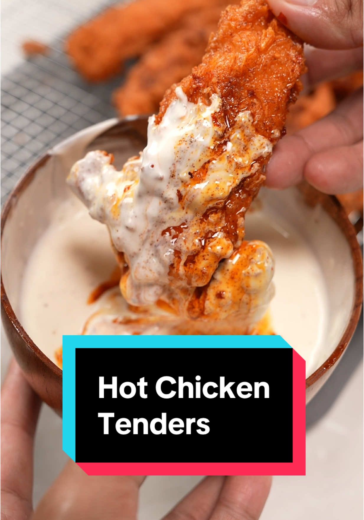 Menu kedua hari ni: Hot Chicken Tenders with Creamy White Sauce 🔥