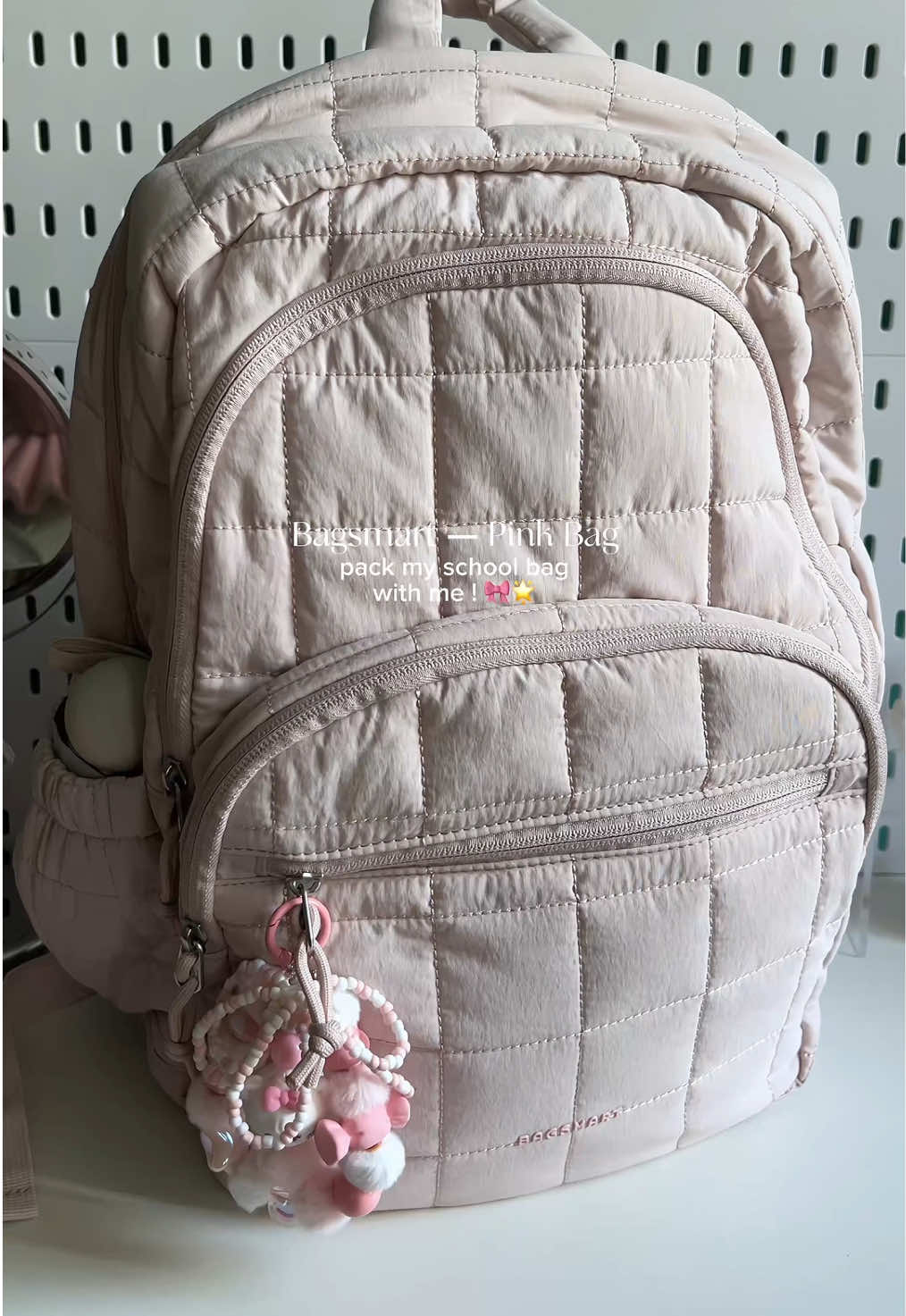 pack my school bag with me ! — Bagsmart Backpack 🎀✨ #backpack #schoolbag #bagsmart #pinkbag #fyp #trending #viral 