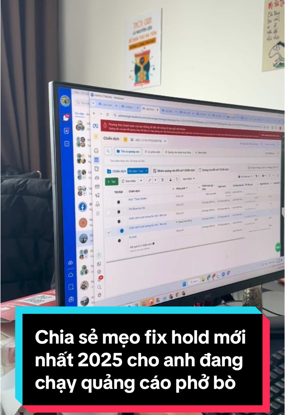 Chia sẻ mẹo fix hold mới nhất 2025 cho anh đang chạy quảng cáo phở bò #mmo #tainguyentesla #xuhuong #giacatgroup #marketing 