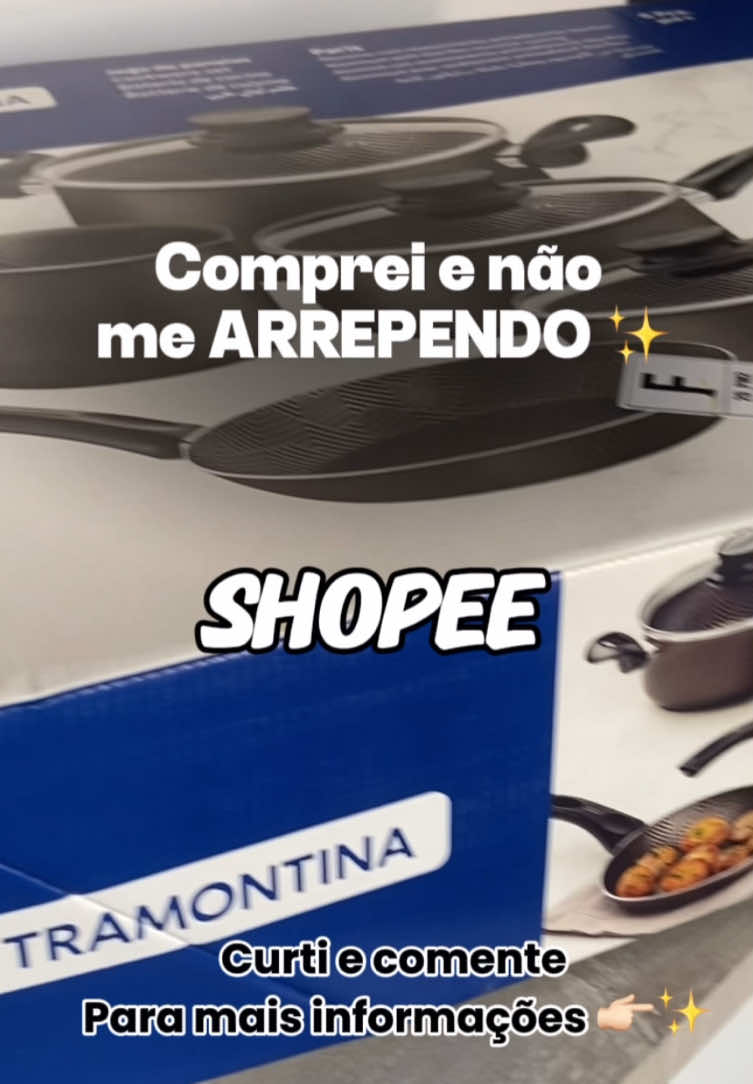 💖✨ Jogo de Panela TRAMONTINA Paris em Alumínio com Revestimento Interno e Externo Antiaderente Starflon Max Chumbo 5 PEÇAS  #panelas #cozinha #achadinhos #shopee 