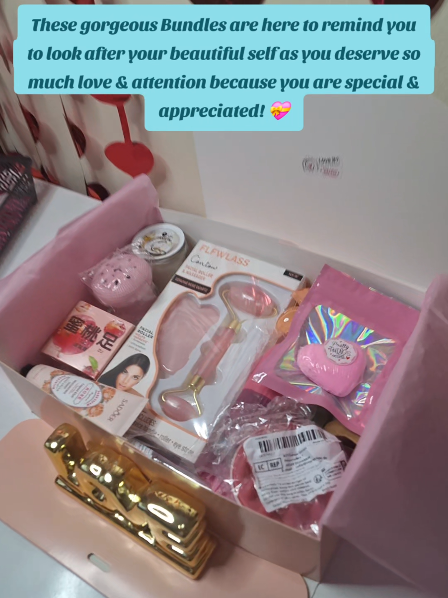 If you love this Bundle, then why not check out our luxurious 'Selfcare & Beauty Bundle'? A perfect collection for skincare/Beauty lovers 🥰🎀 Thank you for your beautiful order @Lucy Sara  & hope you love it! 🤗 ♡ ♡ ♡ ♡ ♡ #bundles #packingorders #ordernow #neworder #bundle #valentinegift #valentine #foryoupage❤️❤️ #birthdaygifts #giftsformum #giftsforher #SelfCare #selfcaretiktok #selfcareday #selfcareproducts #cutesybundles #TikTokShop #etsyshop #skincare #beauty #SmallBusiness #relaxation #selfcaregifts  #supportsmallbusiness #women #WomenOfTikTok #womengifts #pink #footcare #facecream #moisturiser #bathbombs #guasha #cutesybundles #giftsetforher #tiktokshopgiftideas #skincaregifts #skincarebox #skincarebag #beautybundle #facewash #skincareroutine #skincaretools #cutegift #pink #bliss #pinkbliss #selfcareroutine #selfcaretiktok #selfcareday #scalpmassage #Cleansing #lipoil #lipcare #eyemask #lipmask #headband #exfoliate #exfoliation #bathbombs #handcream #guasha #guashafacial #facial #facialtreatment #popularproducts #trendingproducts #mothersday #mothersdaygift #mothersdayspecial 