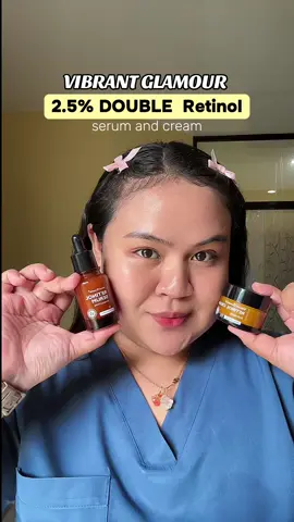 This is worth the hype!! 😍 Kaya naman pala daming sold ng RETINOL Duo na eto! Very sulit kasi potent 2.5% Retinol na, which means double-effect ang mabibigay ✨ @VIBRANT GLAMOUR Skin Care Shop #vibrantglamour #vibrantglamourretinol #retinol #retinolserum #retinolcream #skincare #skincareroutine #nighttimeroutine #antiaging 
