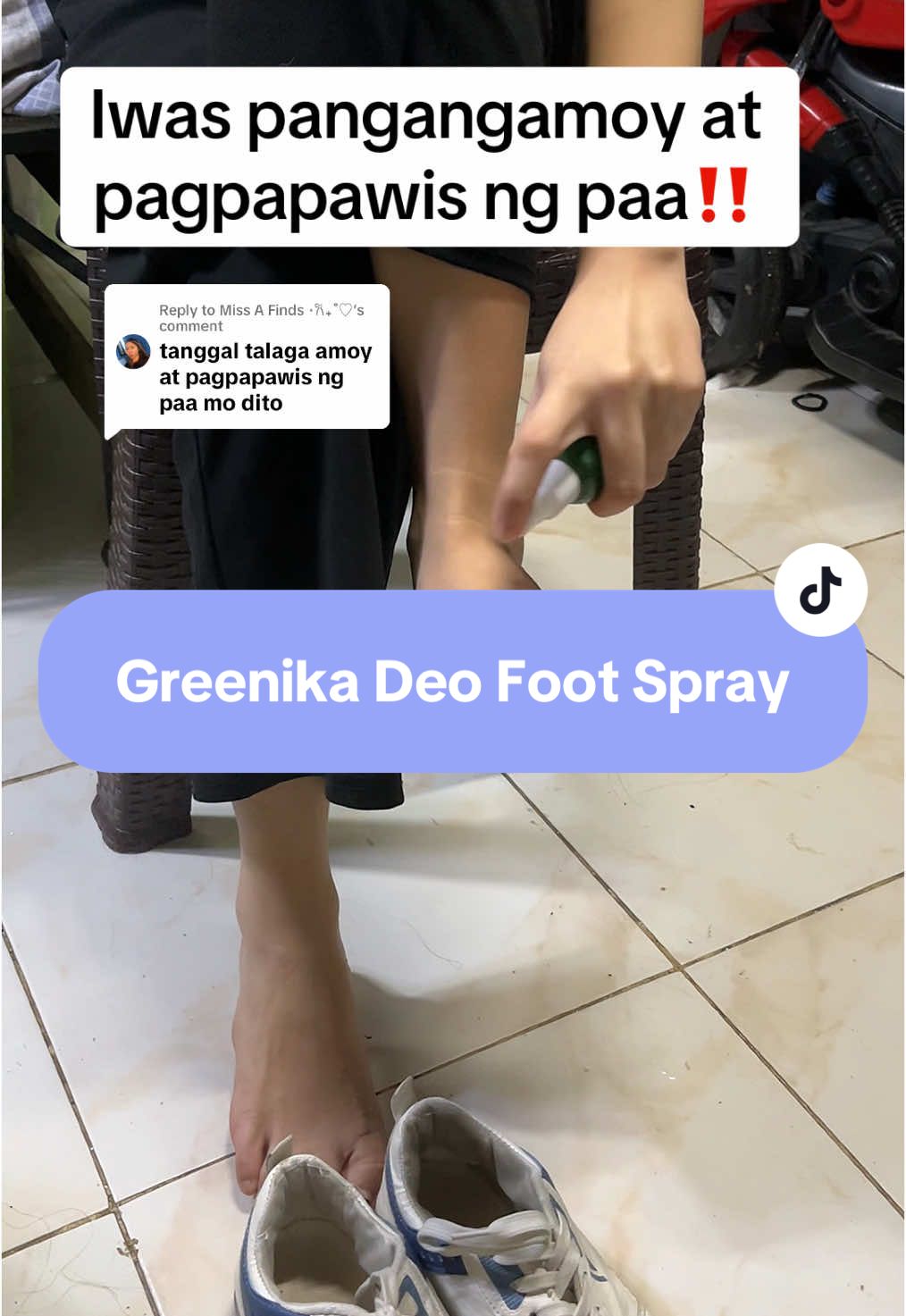 Replying to @Miss A Finds ⋆𐙚₊˚♡ Goodbye mabaho at pagpapawis ng paa #greenikadeofootspray #deofootspray #footspray #greenika #greenikaph 