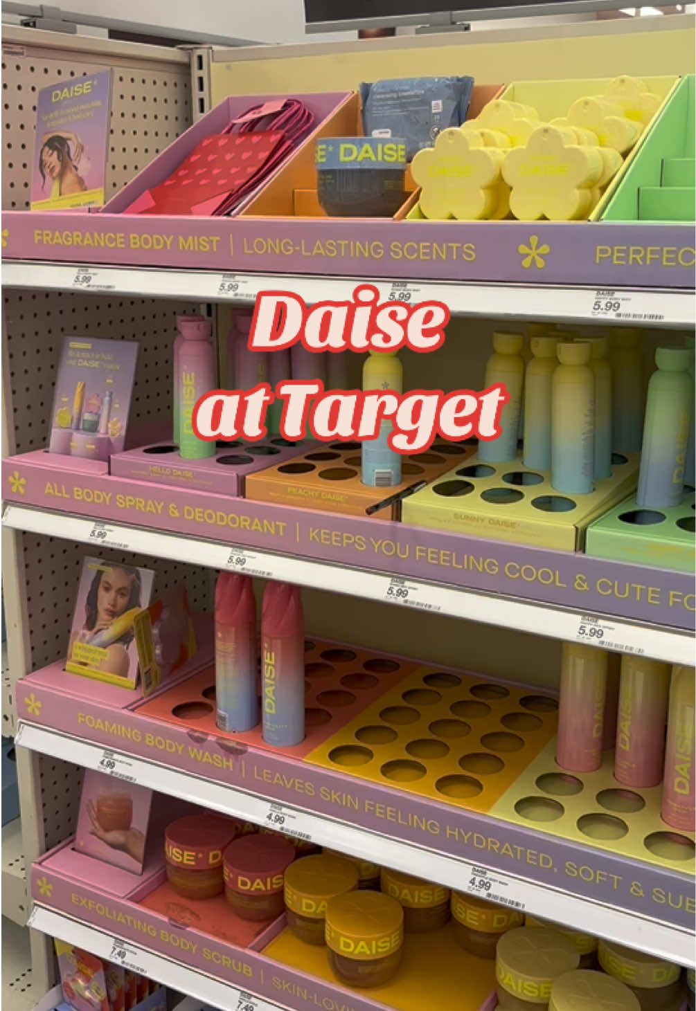 Daise products NOW at Target!! 🌸🍑🍍🥥🍇🍊🌿 #daise #target #targetfinds #targetmusthaves #extraL #beauty #ulta #ultabeauty #skincare #bodywash #bodyscrub #hygeine #prefume #fyp #targetrun #targetstore 