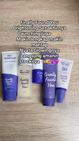 Akhirnyaaaa finally found you brightening set launching , makin exclusive ✨🫶🏻 #finallyfoundyou#ffy#darkspot#brighteningskincare#paketcerah#soybrightmoisturizer#ricetoner#viralditiktok#wibgajian 