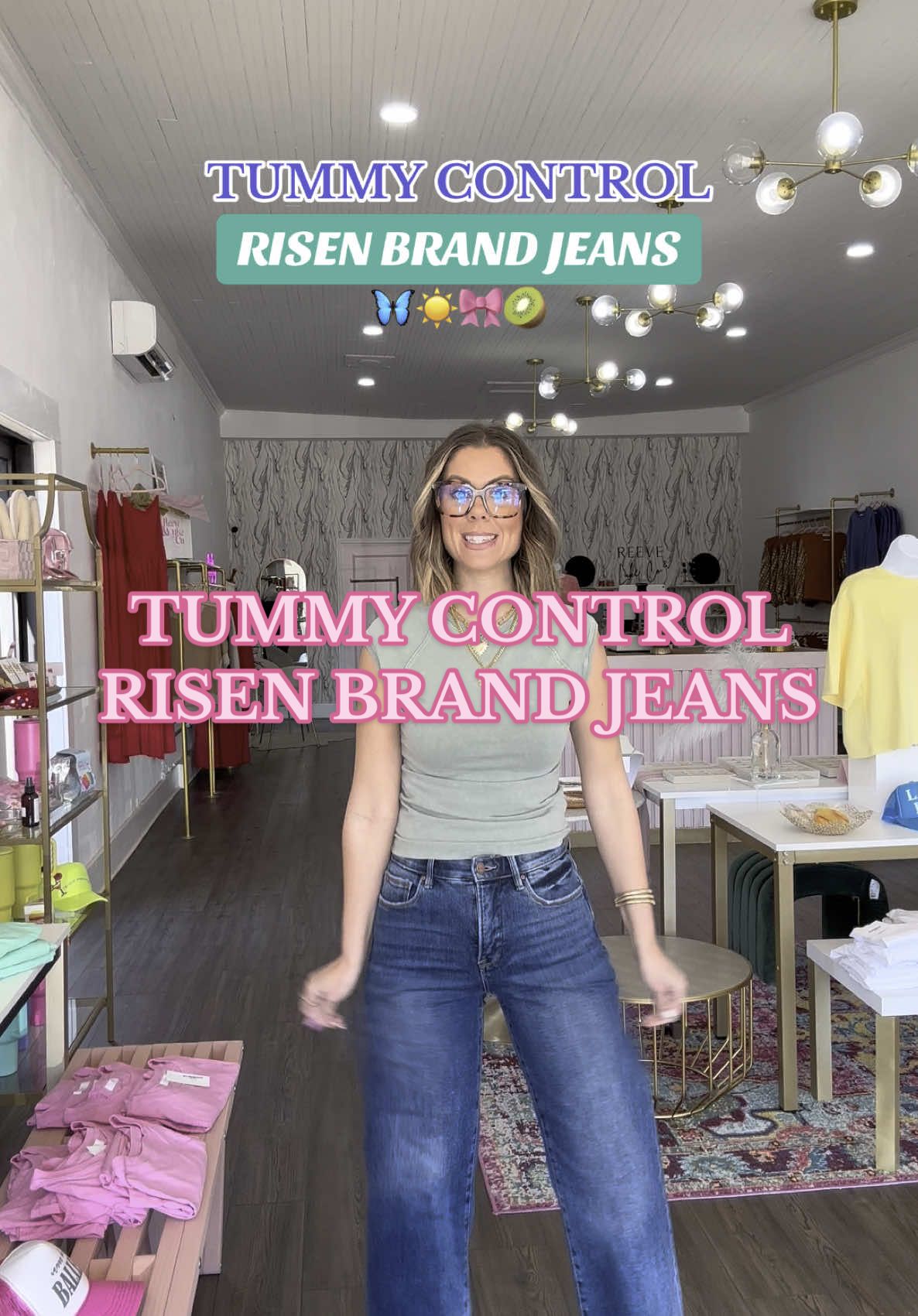 Dropping 3/6 @Reeve & Luke Co. Comment 🎀 for a reminder! #bekahratliff #reeveandluke #risenjeans #risenbrand #tummycontroljeans 